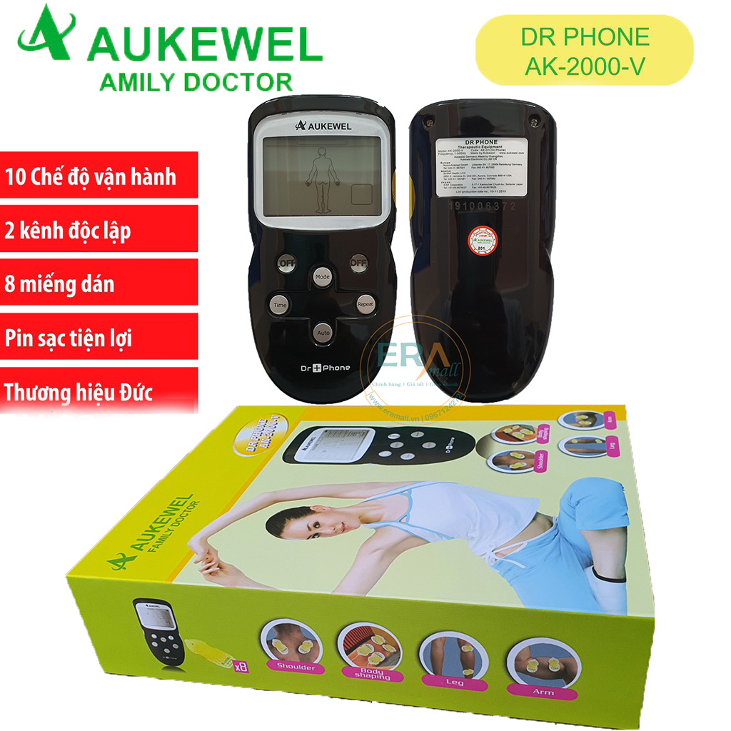 Máy massage xung điện trị liệu Aukewel DrPhone AK2000V